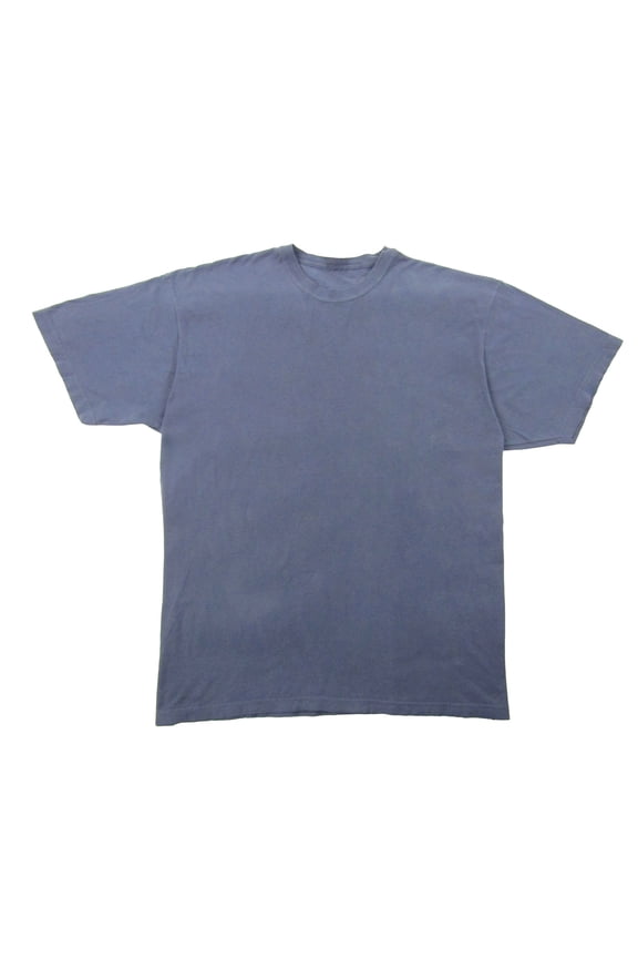 Vintage Wash Adult Navy Blue Crew Neck Short Sleeve T-shirt-XXL