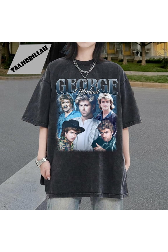 Vintage Wash Graphic T-Shirt, Retro Garment Dyed Tee, Classic Music Inspired Casual Shirt for Men and Women