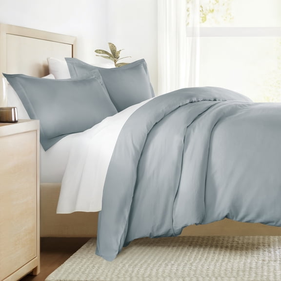 Vintage-Washed Sateen Cotton Duvet Cover Set & Comforter Bedding Bundle - Ultra-Soft and Plush, All-Season Comfort by Comfort Canopy