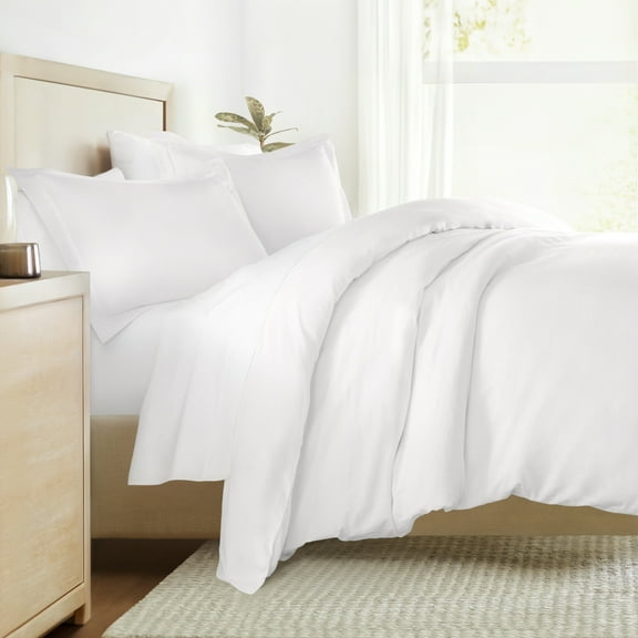 Vintage-Washed Sateen Cotton Duvet Cover Set & Comforter Bedding Bundle - Ultra-Soft and Plush, All-Season Comfort by Comfort Canopy