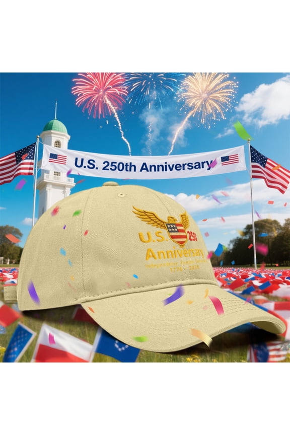 Vintage Washed American Flag Baseball Cap, Adjustable USA 250th Anniversary Patriotic Hat, Distressed Cotton Cap for Men and Patriotic Americans