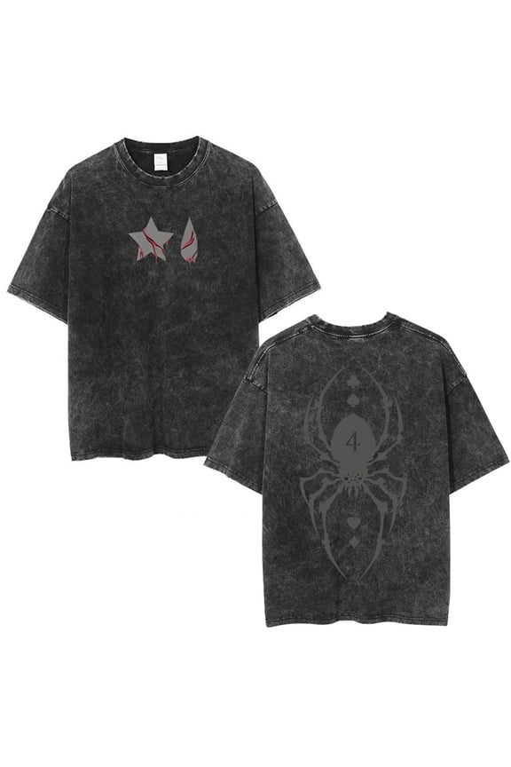 Vintage Washed Anime Hunter X Hunter T Shirt Kite Phantom Troupe Hisoka Chrollo Short Sleeve T-shirt Men Women Harajuku T-shirts