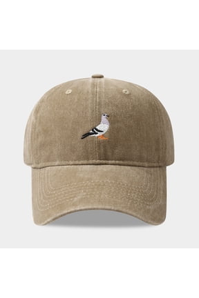 Vintage Washed Baseball Cap Men Women Cute Dove Embroidery Adjustable Dad Hat