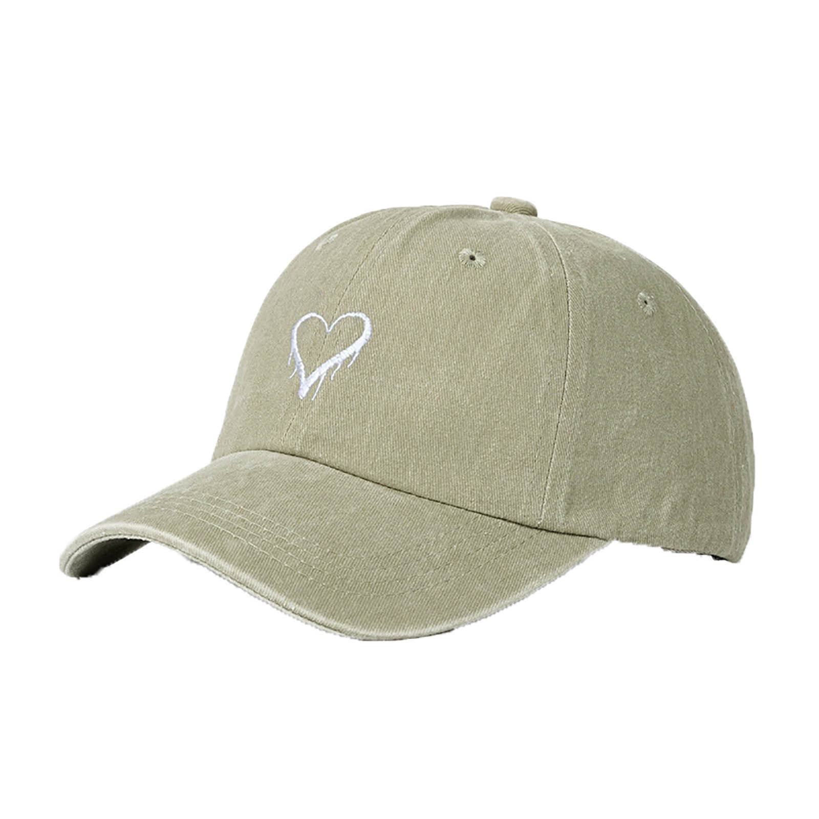 Women\'s Green Vintage Washed Unstructured Baseball Cotton Adjustable Cap Vintage Washed Baseball Cap Women Adjustable Distressed  main image 2