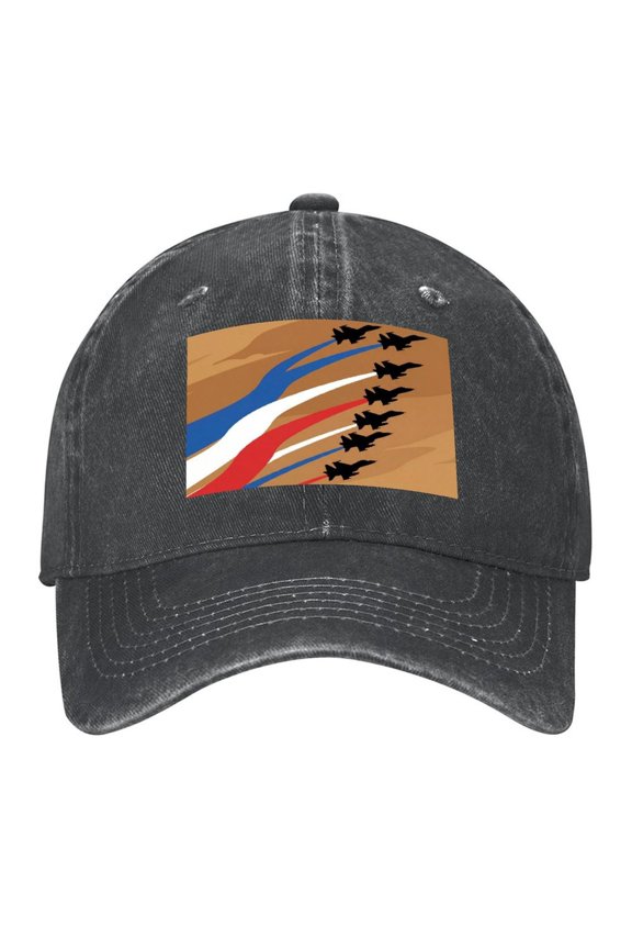 Vintage Washed Baseball Cap for Men and Women, Adjustable Low Profile Dad Hat, Cotton Curved Brim Casual Outdoor Hat,Fighter Jets
