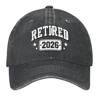Vintage Washed Baseball Cap for Men and Women, Adjustable Low Profile Dad Hat, Cotton Curved Brim Casual Outdoor Hat,Retired 2026 Gift