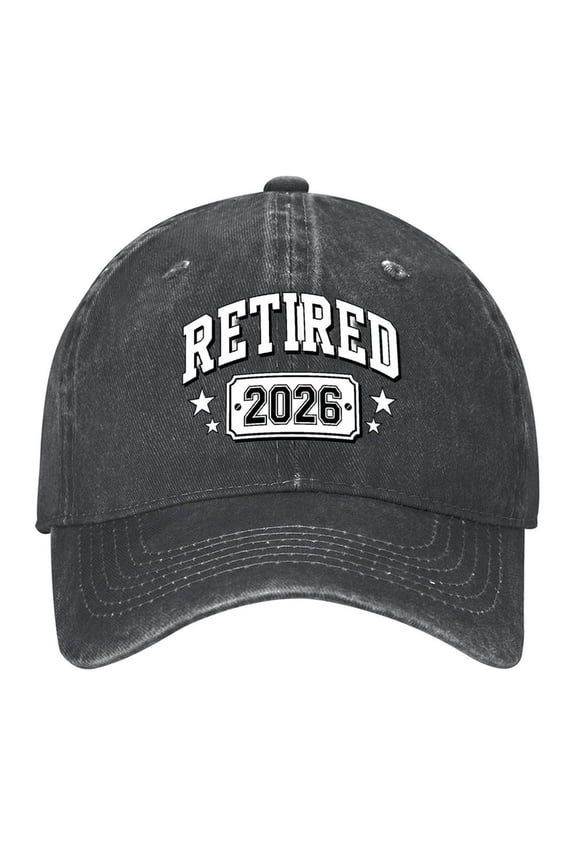 Vintage Washed Baseball Cap for Men and Women, Adjustable Low Profile Dad Hat, Cotton Curved Brim Casual Outdoor Hat,Retired 2026 Gift