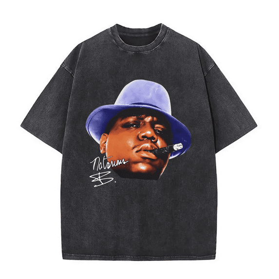 Vintage Washed Big L Hip Hop T-Shirt Evil and Dangerous Lifestyle Graphic Men's & Women's Unisex Tee