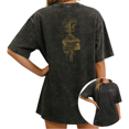thumbnail image 1 of Vintage Washed Black Print Tshirt Fantasy Sword Book Graphic Tees Shirts Dark Academia Magic Book Aesthetic Tee S 2XL Tops, 1 of 5