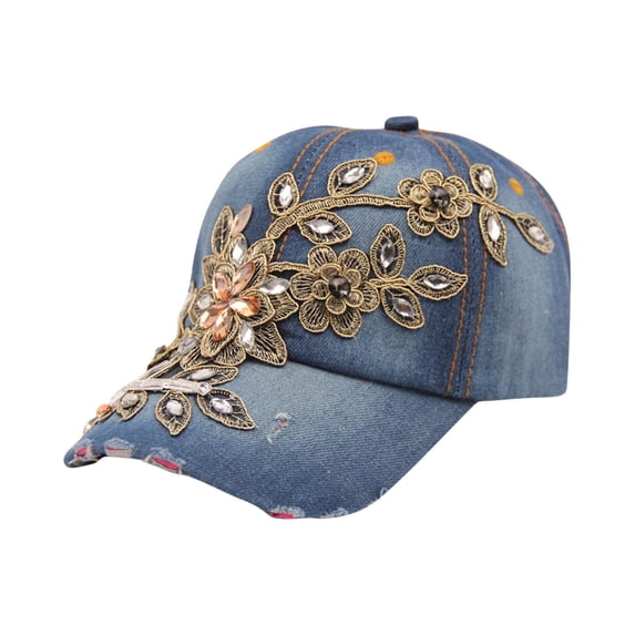 Vintage Washed Denim Baseball Cap Adjustable Casual Dad Hat