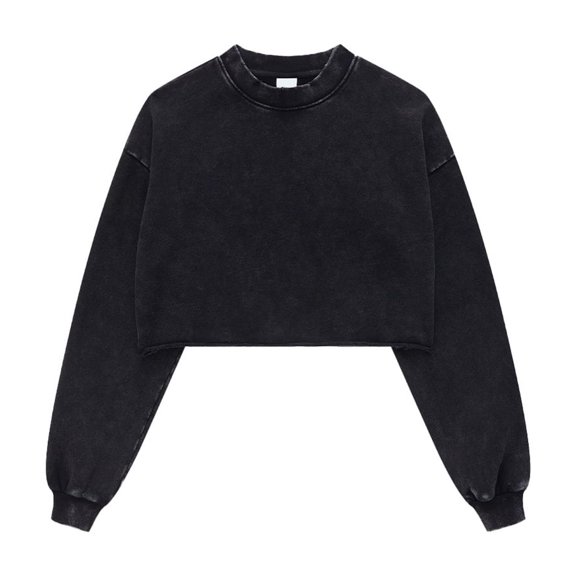 Vintage Washed Distressed Edge Crop Top Skirt Set Women Y2K Retro Streetwear Fashion Spring Fall 2025 Trendy Outfit Jean Skirt