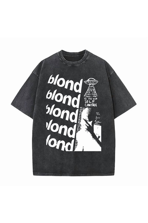 Vintage Washed Frank Ocean Hip Hop T-Shirt Oversized Casual Tee Tops