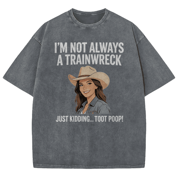 Vintage Washed T-Shirt for Men and Women, Retro Funny Cowgirl Sarcastic Quote Graphic Tee, Cotton Heavyweight Oversized Short Sleeve Tops