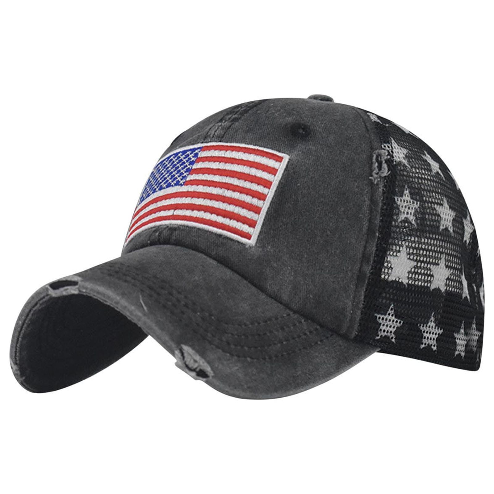 Tstars American Flag Trucker Hat - Patriotic Mesh Cap For 4th Of July, BBQ, & Outdoor Activities