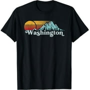 TKW Vintage Washington State Retro Distressed Mountains Graphic T-Shirt