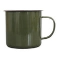 thumbnail image 1 of Vintage Water Coffee Mug Tea Enamel Mug Camp Drinking Cups Heat Water Mug with Non Slip Handle for Indoors And Outdoors, Basiess Retro Enamel Cup Green1, 1 of 9