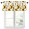 thumbnail image 1 of Vintage Watercolor Valances for Windows, 60 x 18in, Sunflowers Yellow Green Leaf Country Rod Pocket Kitchen Valance Curtain Light Filtering Window Treatments for Living Room Bedroom, 1 Panel, 1 of 7