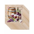 thumbnail image 1 of Vintage Watercolor Wine Cloth Napkins Set of 8 Reusable Dinner Napkins, Farmhouse Cask Grapes Country Cocktail Napkin Washable Table Napkins for Wedding/Holiday Party/Baby Shower 20"x20", 1 of 7