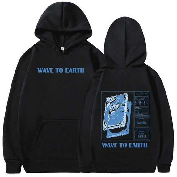 Vintage Wave To Earth Music Album Print Hoodie Men Fashion Harajuku Oversized Sweatshirt Unisex Hip Hop Pullover Clothing Hooded