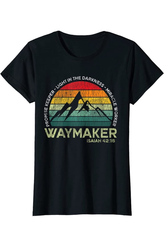 Vintage Waymaker Promise Keeper Miracle Worker Christian Gift T-Shirt