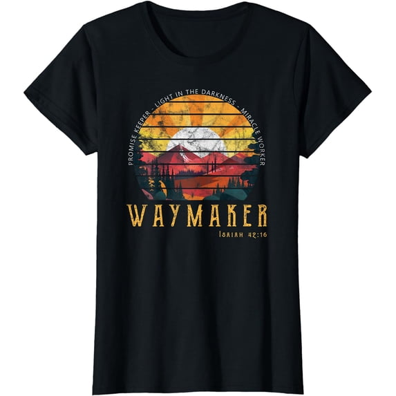 Vintage Waymaker Promise Keeper Miracle Worker Christian T-Shirt