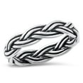 thumbnail image 1 of Vintage Weave Wedding Wholesale Ring .925 Sterling Silver Band Jewelry Female Male Unisex Size 8, 1 of 4