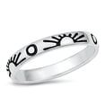 thumbnail image 1 of Vintage Wedding Sun Shine Ring .925 Sterling Silver Band Jewelry Female Male Unisex Size 9, 1 of 4
