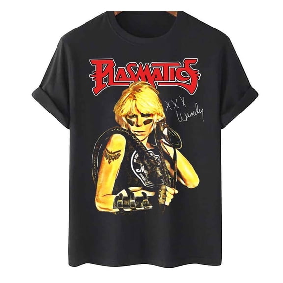 Vintage Wendy O Williams Plasmatics Heavy Cotton Black Unisex Black Shirt AA1594