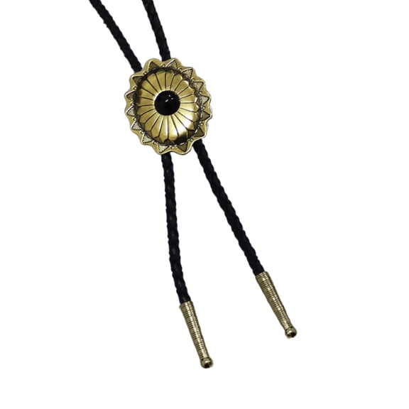 Vintage Western Braided Tie Stone Necktie Punk Necklace Costume Accessory Braided Tie Western Trend