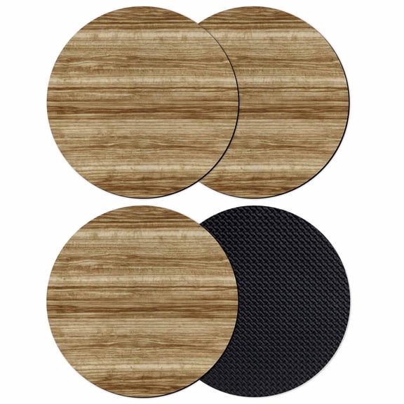 Vintage Western Coasters Set of 4, Absorbent Coasters for Drinks, Rustic Farmhouse Wooden Grain Barn Door Coaster for Desk Coffee Table Protection, Home Decor House Warming Gifts 4"