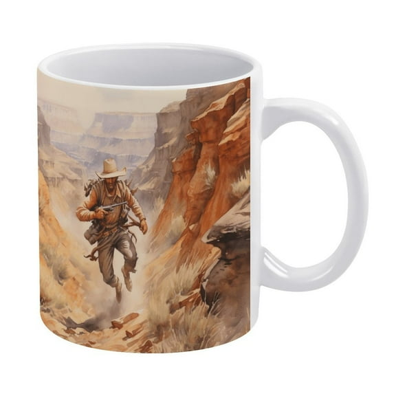 Vintage Western Cowboy Fun Mugs Are Suitable As Birthday Gifts for Husbands, Wives, Boyfriends, Girlfriends, And Friends