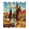 thumbnail image 1 of Vintage Western Cowboy Window Curtain Panels Grommet Blackout Curtains Blackout Curtains for Living Room, 1 of 7