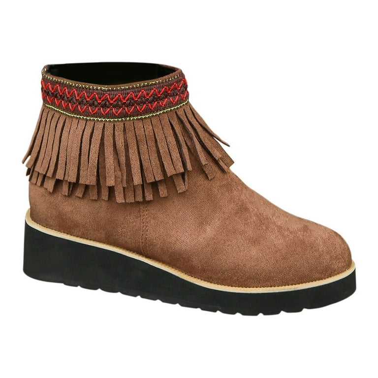 Indian style boots with fringe outlet
