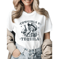 thumbnail image 1 of Vintage Western Cowgirls & Tequila Graphic Tees Womens T-shirt Black/White S-5XL Shirts Daily Casual Tops, 1 of 4