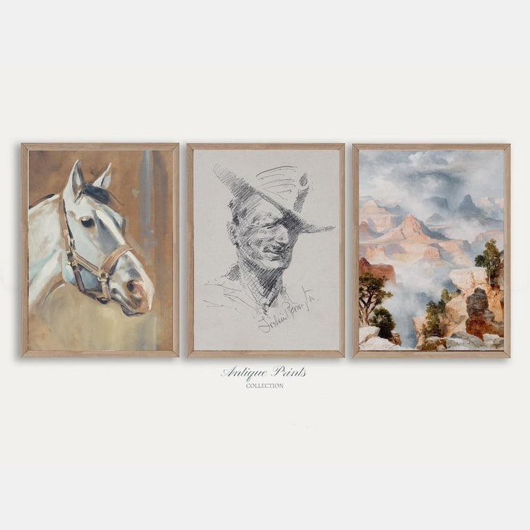 Vintage Western Decorouthwest Vintage Posters, Farmhouse 3 Pieces 