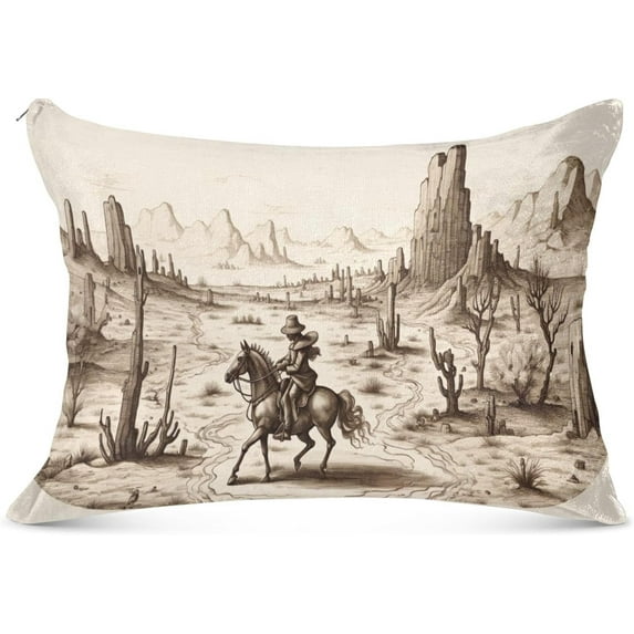Vintage Western Denim Plush Pillow Case, Zippered Bed Pillow Pillowcases, Super Soft and Cozy Pillowcase Covers for Sleep Decor Giftsation - King Size 20x40in