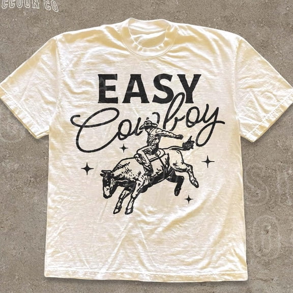 Vintage Western Graphic T-Shirt Easy Cowboy Oversized Tee SAND Unisex S-5XL Hot Trending Shirt, Vintage Birthday Gift