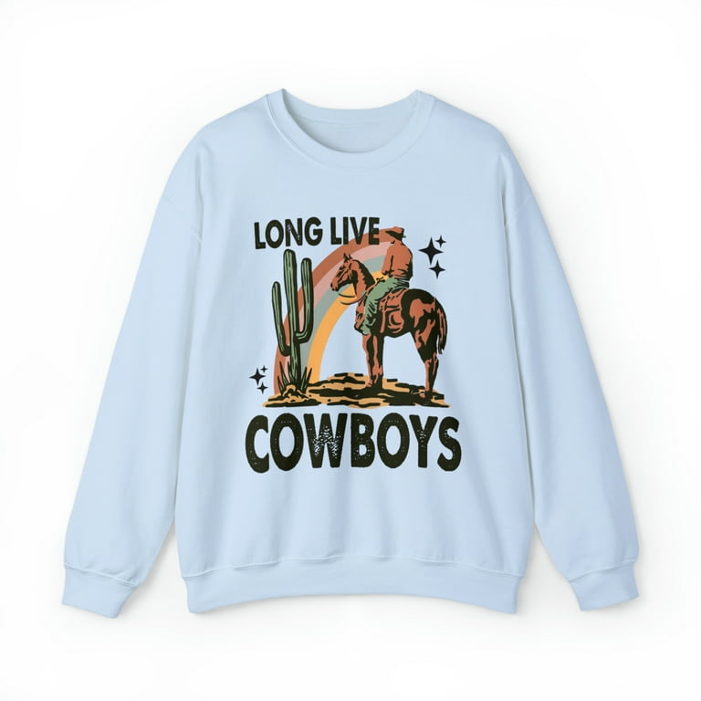 Vintage Western Long Live Cowboys Desert Sweatshirt