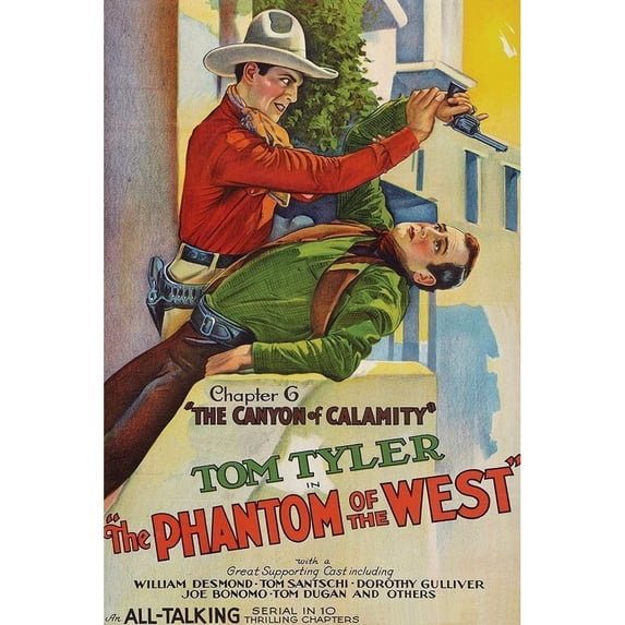 Vintage Westerns: Phantom of the West - Canyon of Calamity Poster Print by Unknown Unknown (15 x 24)