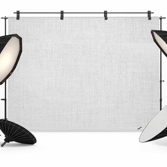 Vintage White Backdrops for Photography, Linen Texture Farmhouse Fabric Photo Background Sturdy Studio Props for Photo Studio, Video Recording, Booth & Photoshoot 7X5ft