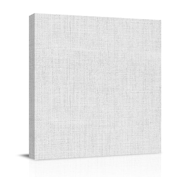 Vintage White Canvas Wall Art for Living Room, Linen Texture Farmhouse Poster Print Painting for Bedroom Office Home Decoration Wall Pictures Prepare To Hang 8"x8"