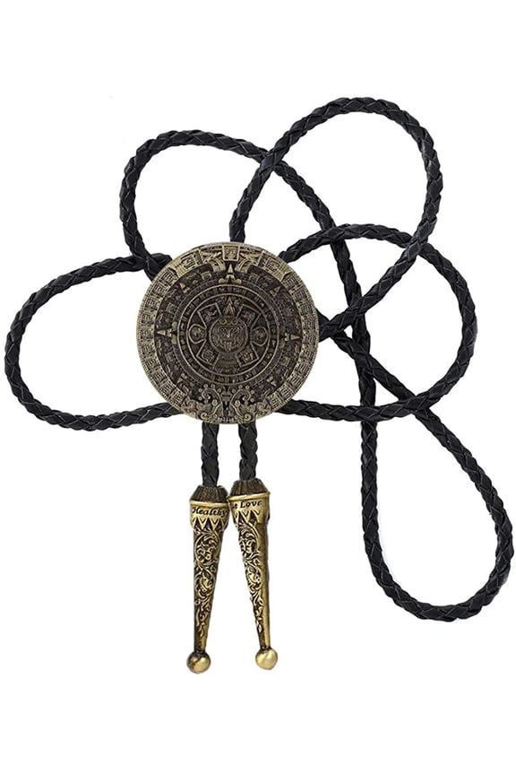 Vintage White Crack Triangle Bolo Tie for Men with Silver Bolo Tie Tips