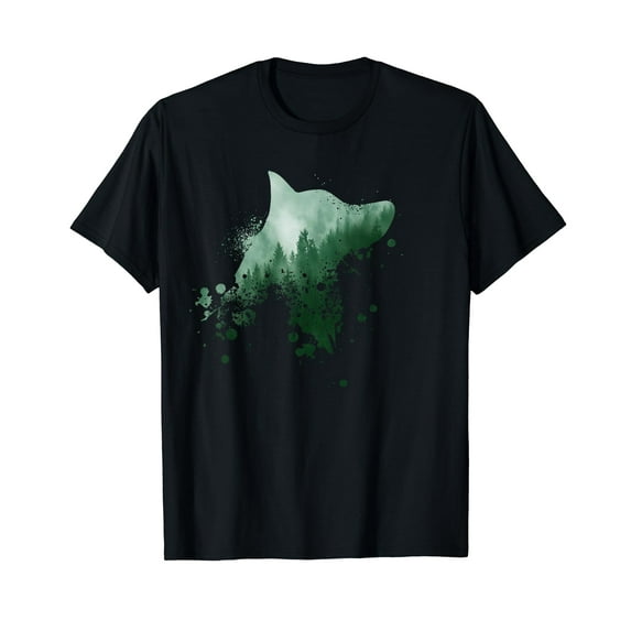 Vintage White Dog Silhouette White German Shepherd T-Shirt For Dog Lover Gift