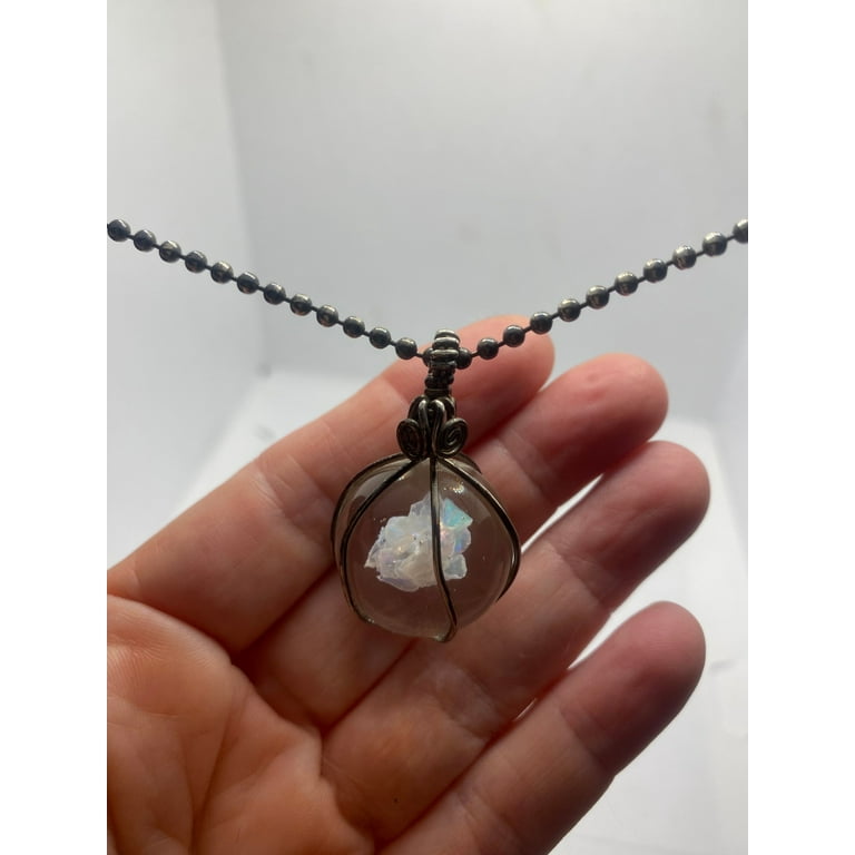 Vintage floating opal necklace on sale