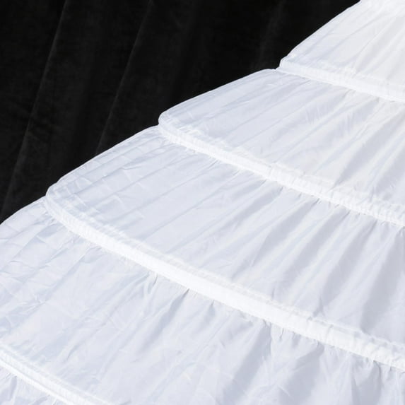 Vintage White Long 6 Hoop Petticoat Wedding Bridal Crinoline Crinoline Skirt