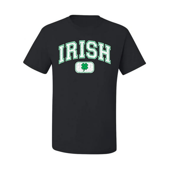 Vintage White Lucky Charm Irish Clover St. Patrick's Day Men's Graphic T-Shirt