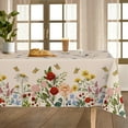 thumbnail image 1 of Vintage Wildfloral Tablecloth 60 x 102 Inch Wildflower Butterfly Table Cover Rectangle Table Cloth for Home Farmhouse Picnic Dining Table Decor, 1 of 6