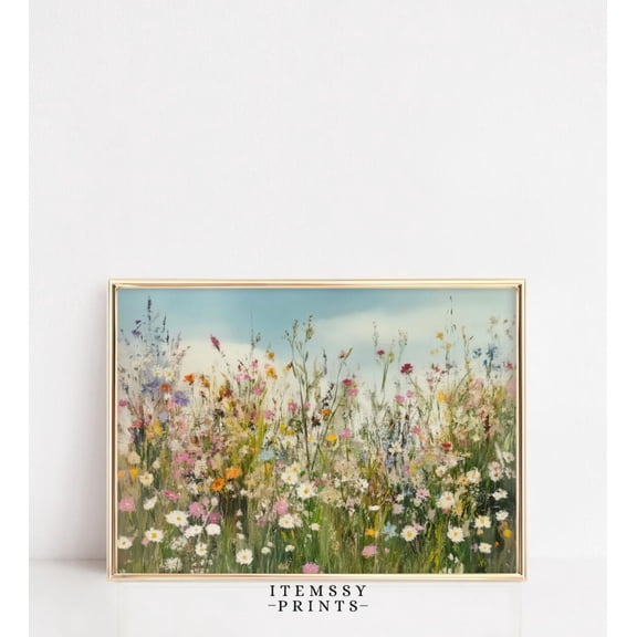 Vintage Wildflower, Rustic Farmhouse Floral Artwork, Spring Wall Poster Nursery Decor, Girls Room Flowers,, 16x24 UNFRAMED