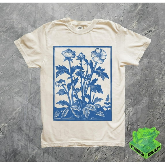 Vintage Wildflowers Graphic Shirt, 90s Retro Flowers Tee, Pressed Flowers, Gift For Her, Flower Girl, Screenprint Art Tshirt