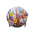 thumbnail image 1 of Vintage Wildflowers Round Placemats for Dinning Tables,Heat-proof Braided Table Mats 13 Inch,Rustic Oil Painted Abstract Botanical Washable Place Mat for Kitchen Restaurant Party Decor Table Setting, 1 of 9